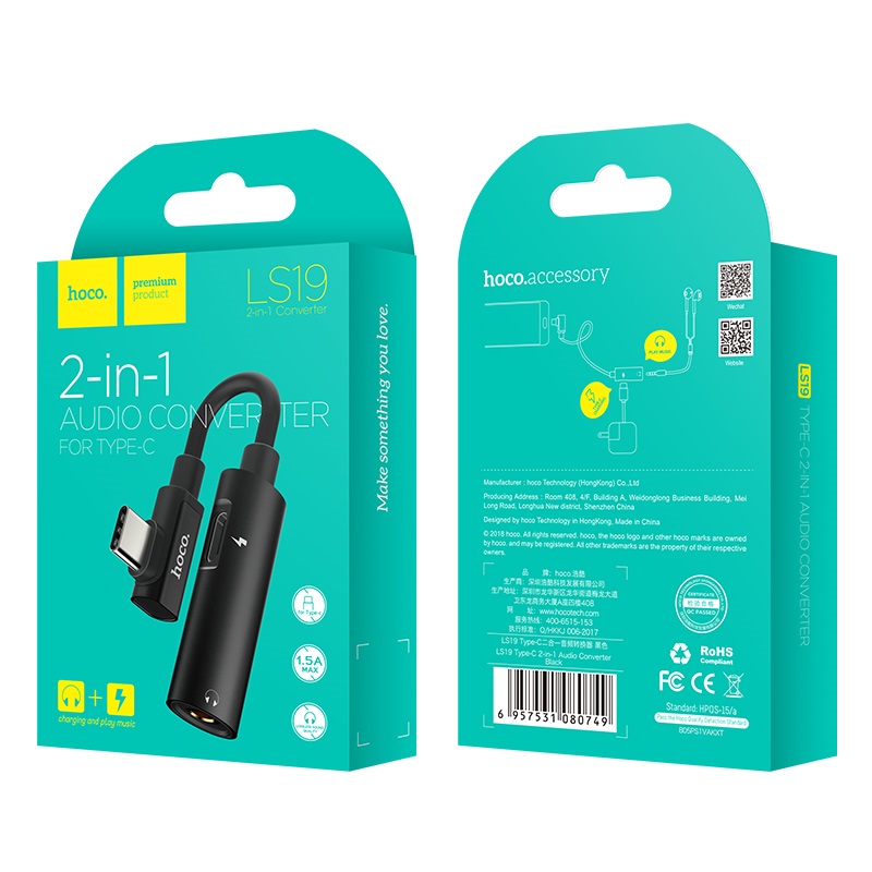 Adaptor Audio Type-C 2 në 1 LS19 - Image 3